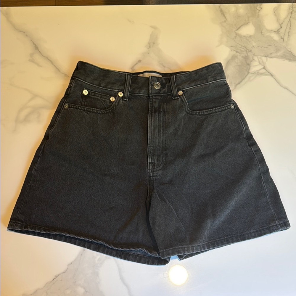 Everlane High Waist Black Women's Shorts